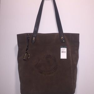 Brown Suede Lauren Ralph Lauren tote